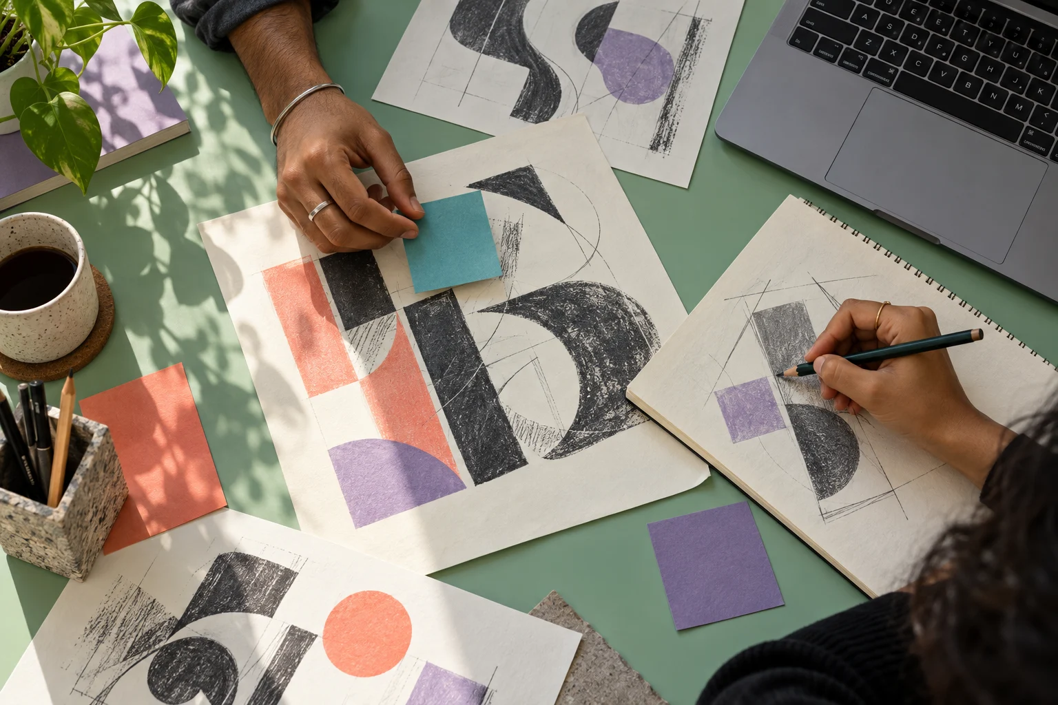 Illustrative scene of creative design work